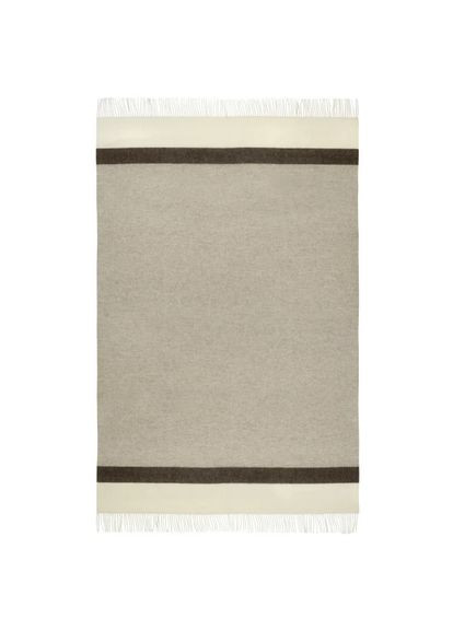 Плед з екологічної вовни 4452 140х200 см айворі з білим Love You (365658606)