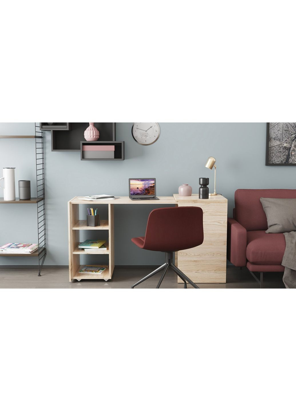 Стіл-тумба трансформер Смарт 1/2 750x1450x600 ДСП Дуб Сан-Марино 16 мм (FRD-105075) Ferrum-decor (365445000)