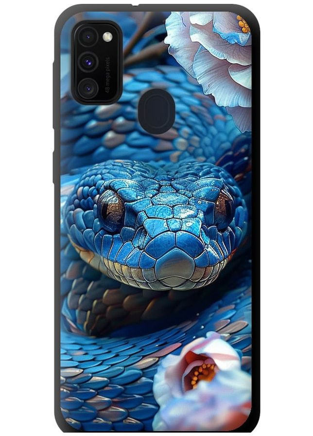 TPU чорний чохол 'Blue Snake' для Endorphone Samsung Galaxy M21 M215F (287271649)