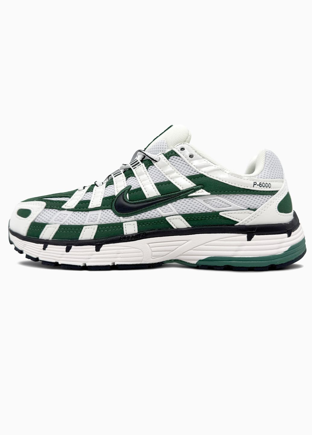 Кросівки жіночі і чоловічі Nike P-6000 White Green Black | Найк Р-6000 зелені No Brand зелені демісезони (342717942)