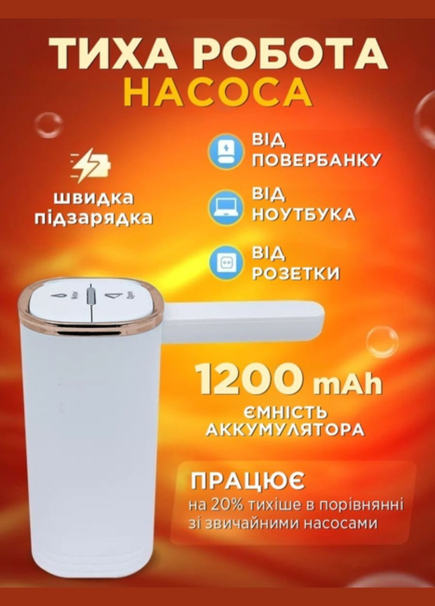 Помпа для води з акумулятором складана Біла No Brand (345701898)