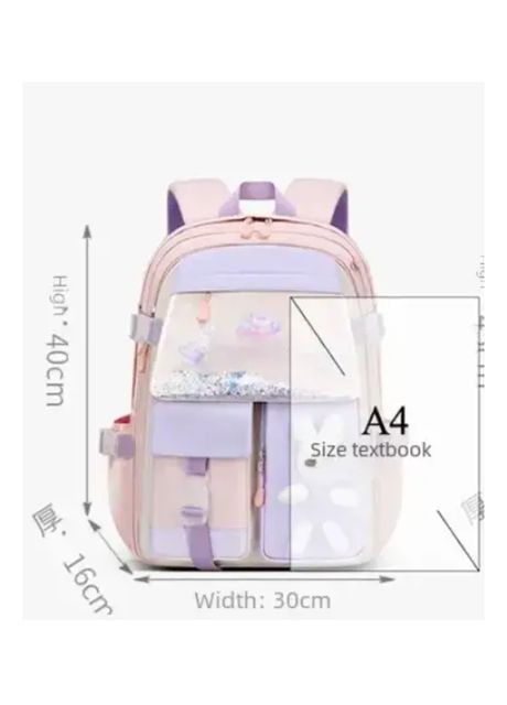 Рюкзак, портфель міський, шкільний. Блакитний + Рожевий. STOK (292313326)