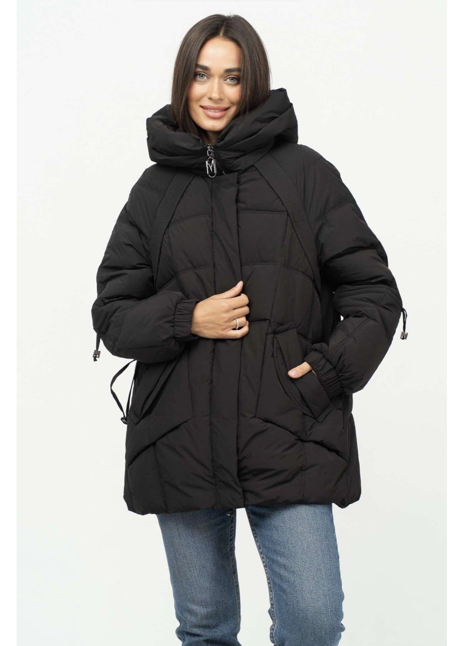 Чорна зимня зимова куртка пуховик Mishele