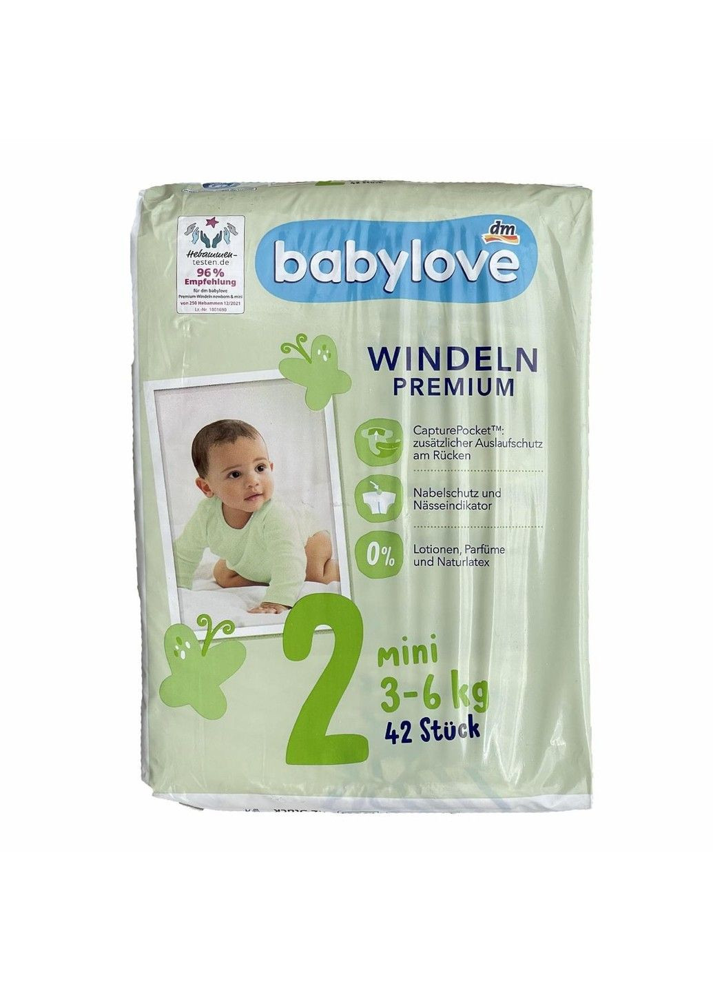 Детские подгузники Premium 2 mini (3-6 кг), 84 шт. BabyLove (341133559)