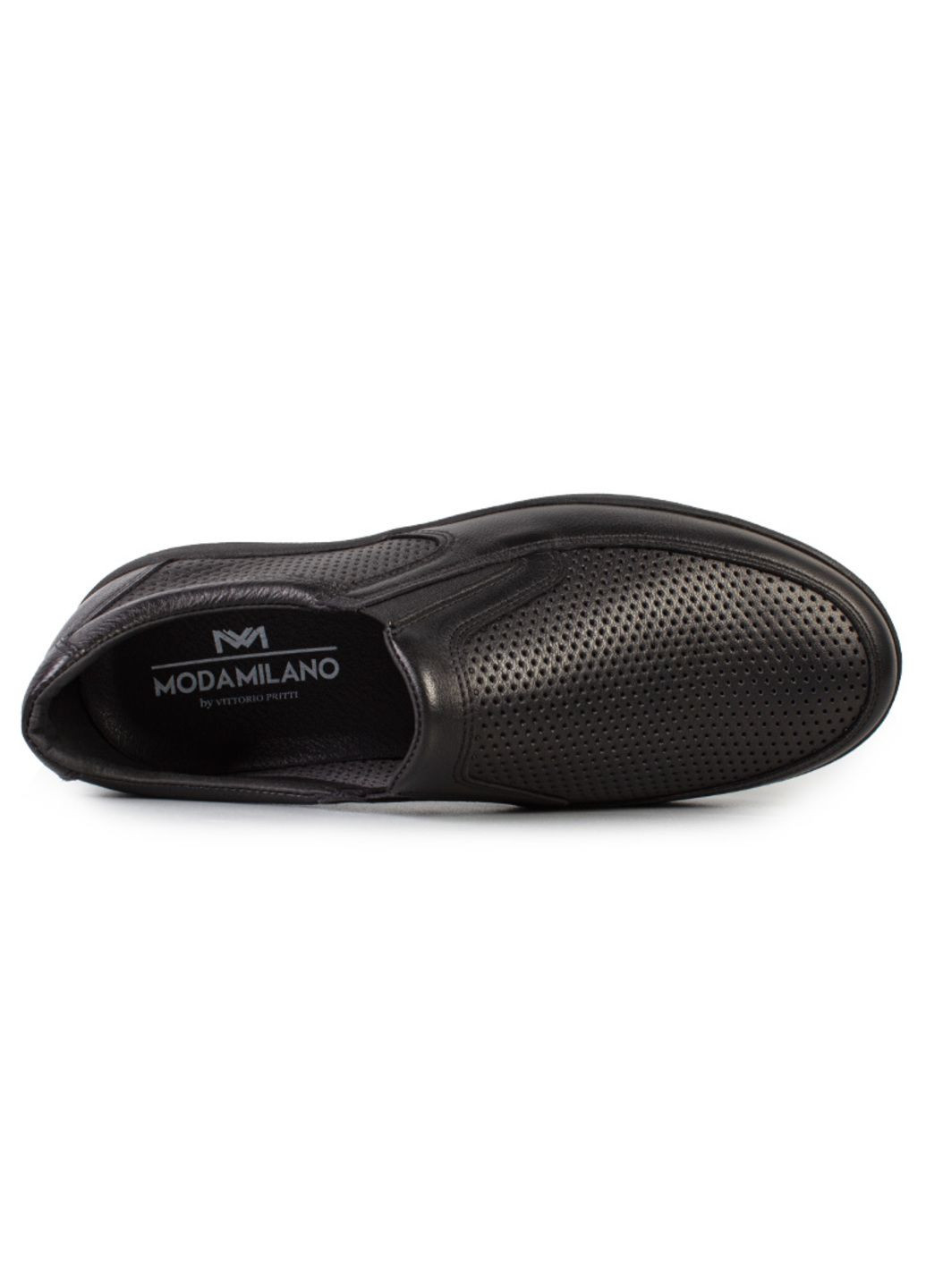 Черные повседневные туфли мужские бренда 9200536_(1) ModaMilano без шнурков