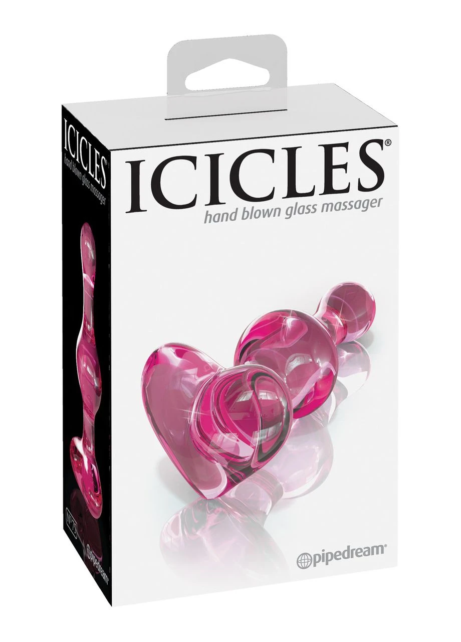 Анальная пробка Icicles No. 75 с сердечком all Оригинал Pipedream (302370168)