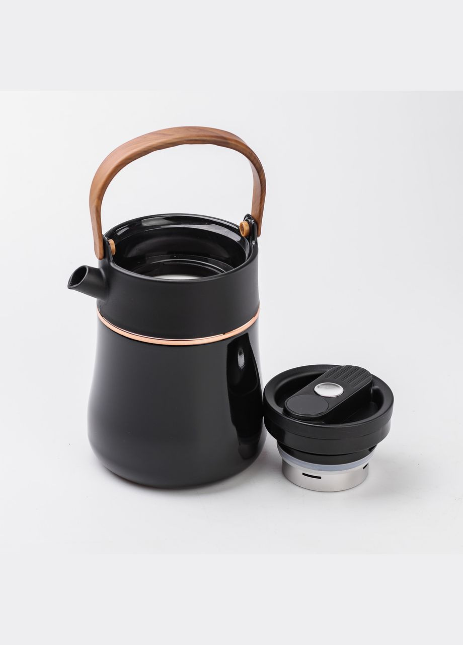 Чайник термос с датчиком температуры и вакуумной изоляцией 700 мл черный HP-14-22B Yiwu (308038495)