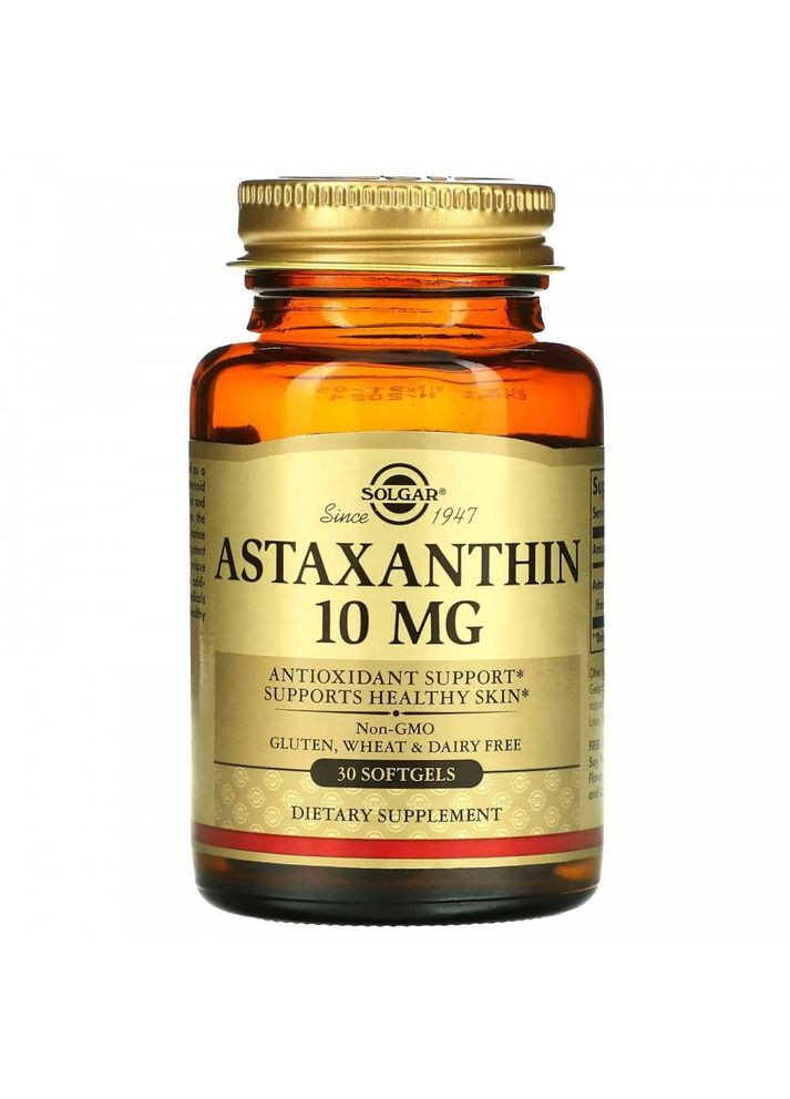 Astaxanthin/Астаксантин 10 мг в капсулах №30 Solgar (318066804)