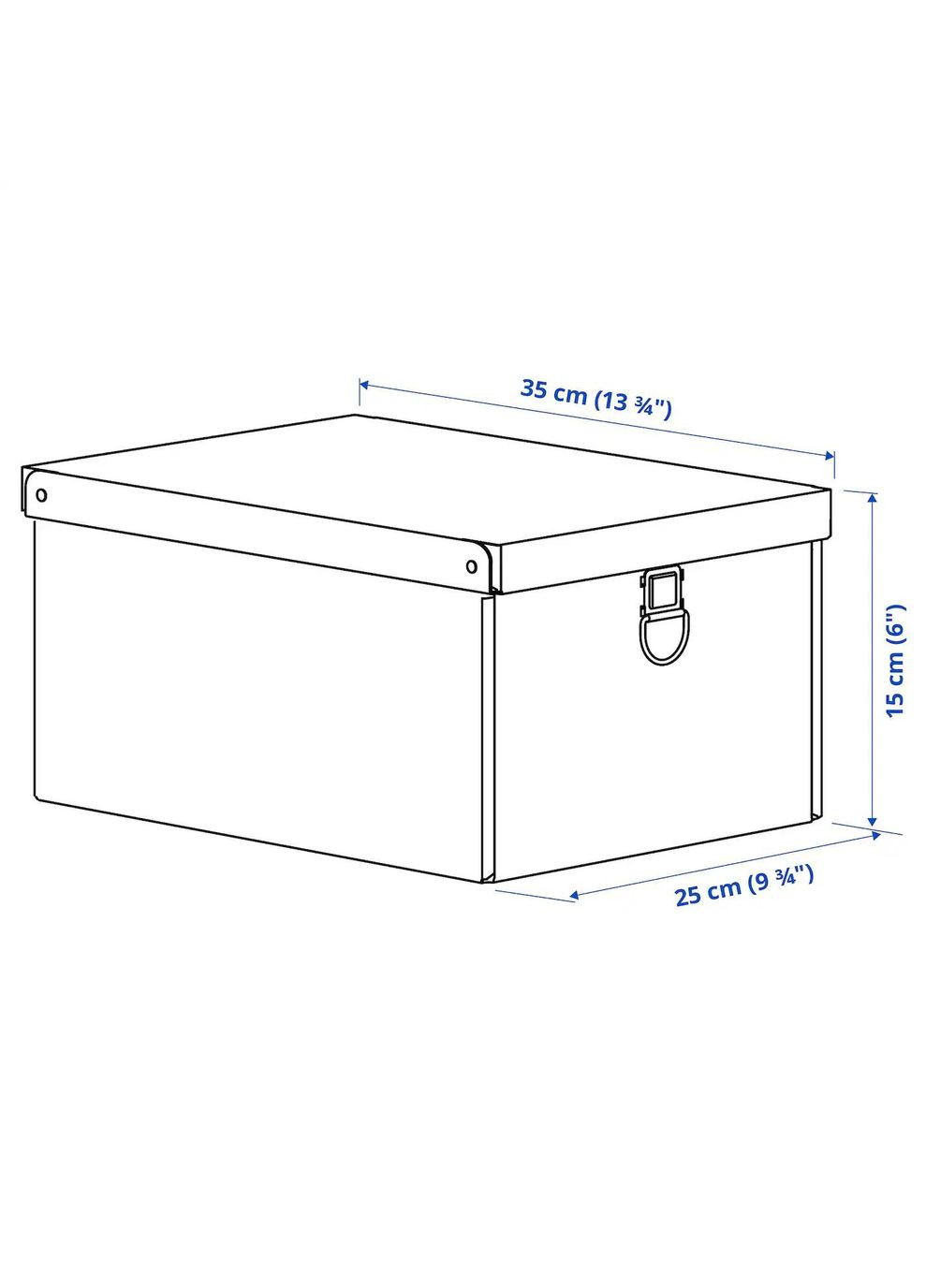 Контейнер з кришкою ІКЕА NIMM 25х35х15 см (80518169) IKEA (278408063)