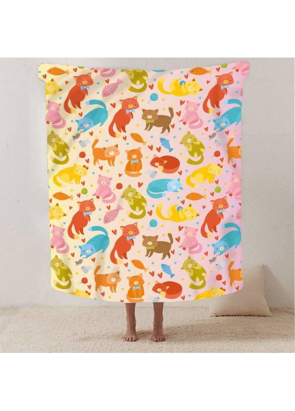 Плед Пушистая компания качественное покрывало с 3D-рисунком размер 135х160 Україна ТД (369660601)