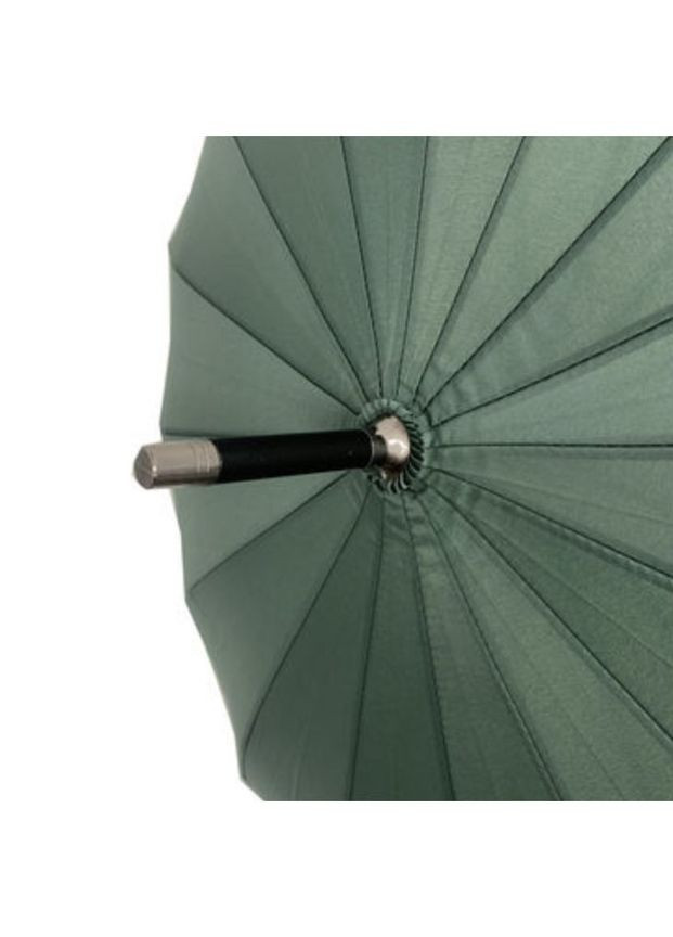 Зонт-трость женский Zilner ZIL-203 полуавтомат на 16 спиц с бежевой каймой Зеленый No Brand (281474291)