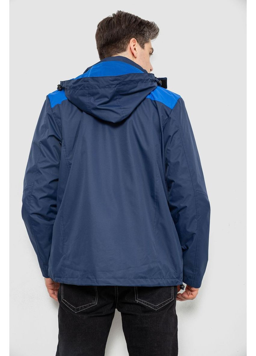 Синяя куртка мужская демисезонная с капюшоном, 244rl-2515al Ager