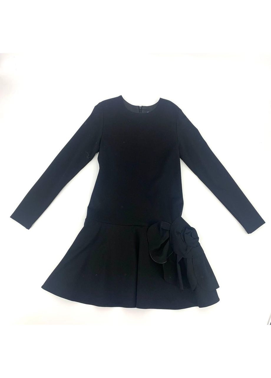 Чёрное платье с цветком, арт. 17-10, черная, рост 152 см., 12 лет. Naya (350314223)