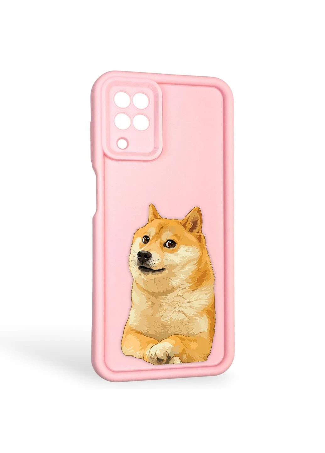 Чехол силиконовый оригинальный Soft Touch с 3D принтом мема сибу для Galaxy M12 (SM-M127F) (Полная защита камеры) Samsung (378971878)