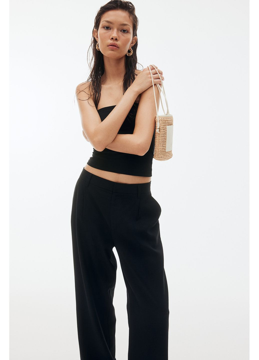 Брюки в составе со льном H&M (350606057)