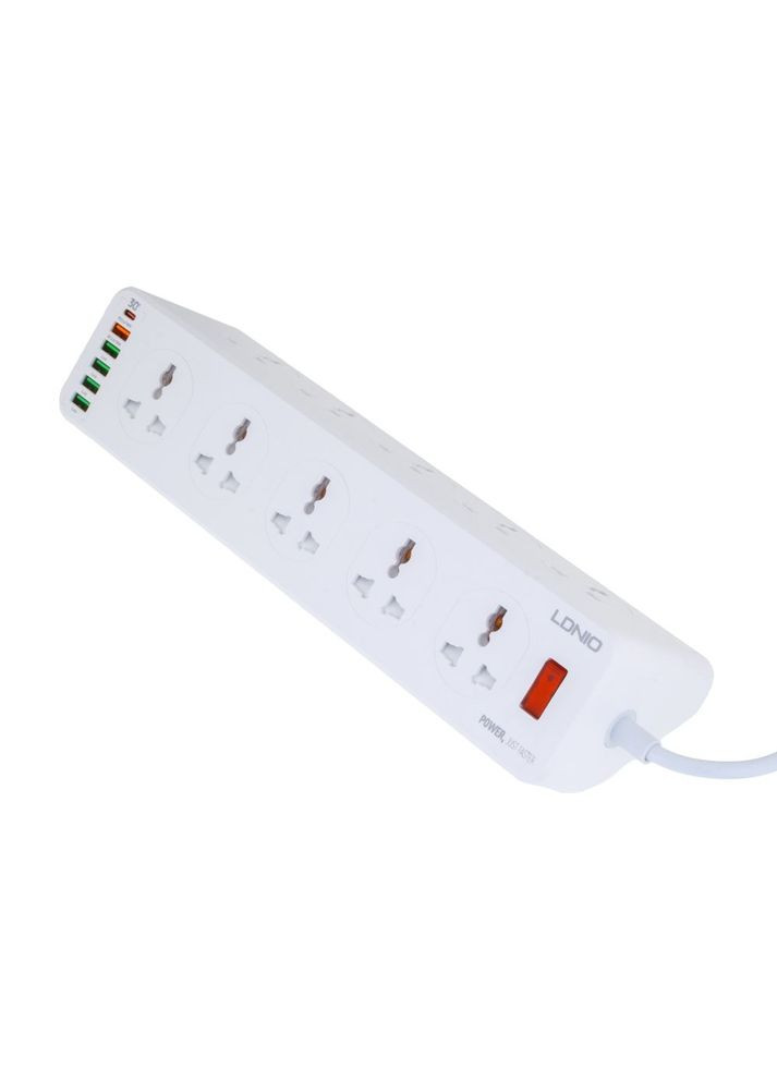 Сетевой Удлинитель SC10610 10 розеток TypeC и 5 USB PD/QC3.0 2 m White Ldnio (313238598)