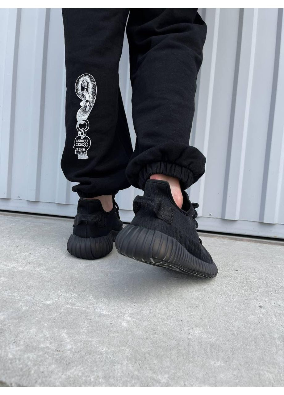 КРОСІВКИ ЖІНОЧІ ADIDAS YEEZY BOOST 350 V2 MONO BLACK АДІДАС ІЗІ БУСТ No Brand чорні демісезони (367175188)