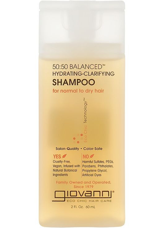 Шампунь "Баланс" Eco Chic Hair Care 50:50 Balanced Hydrating-Clarifying Shampoo 710ml (345355-130059) Giovanni (368655448)