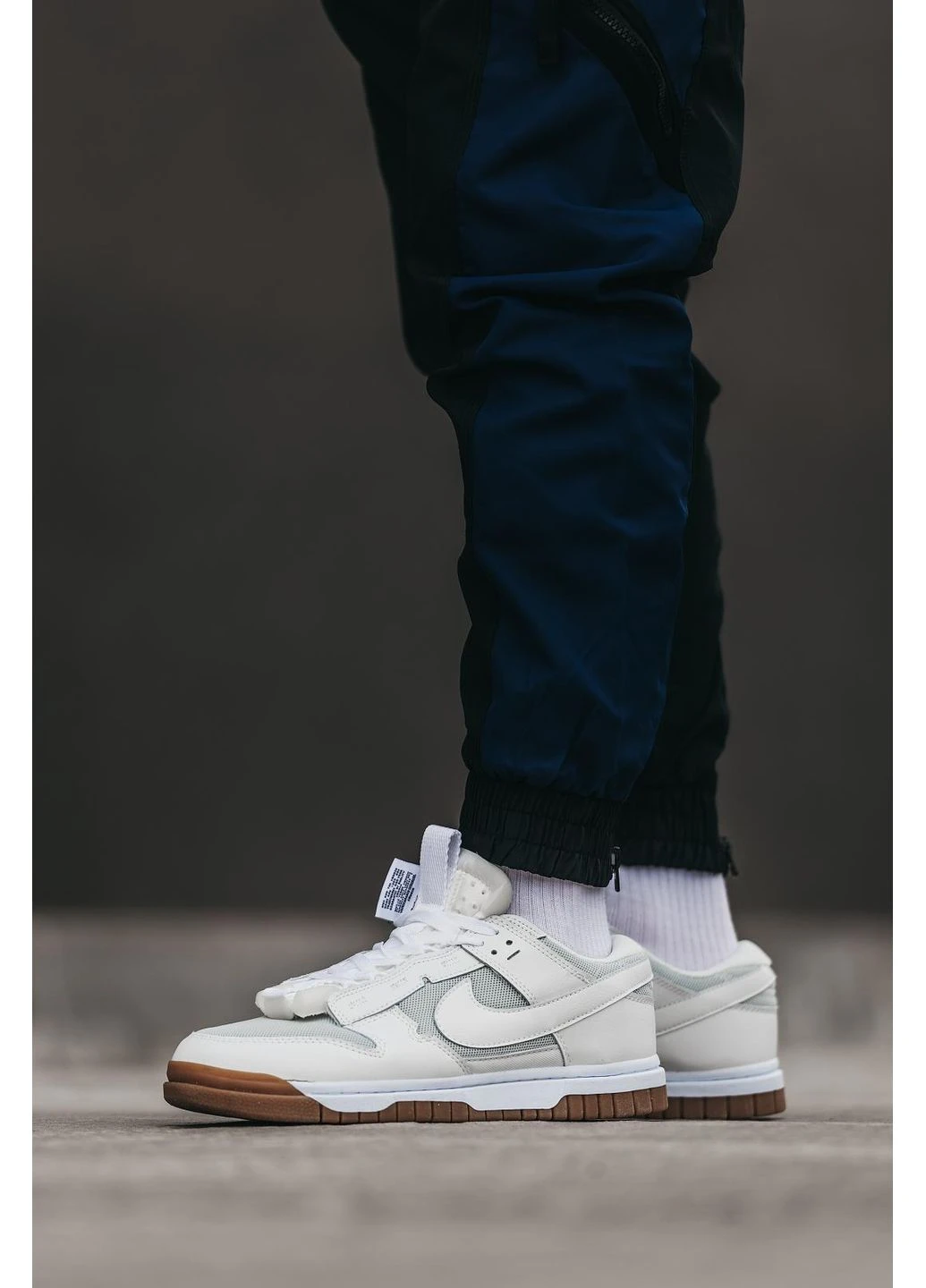 КРОССОВКИ ЖЕНСКИЕ NIKE AIR DUNK REMASTERED WHITE GUM НАЙК ДАНК БЕЛЫЕ No Brand белые демисезоны (392012935)