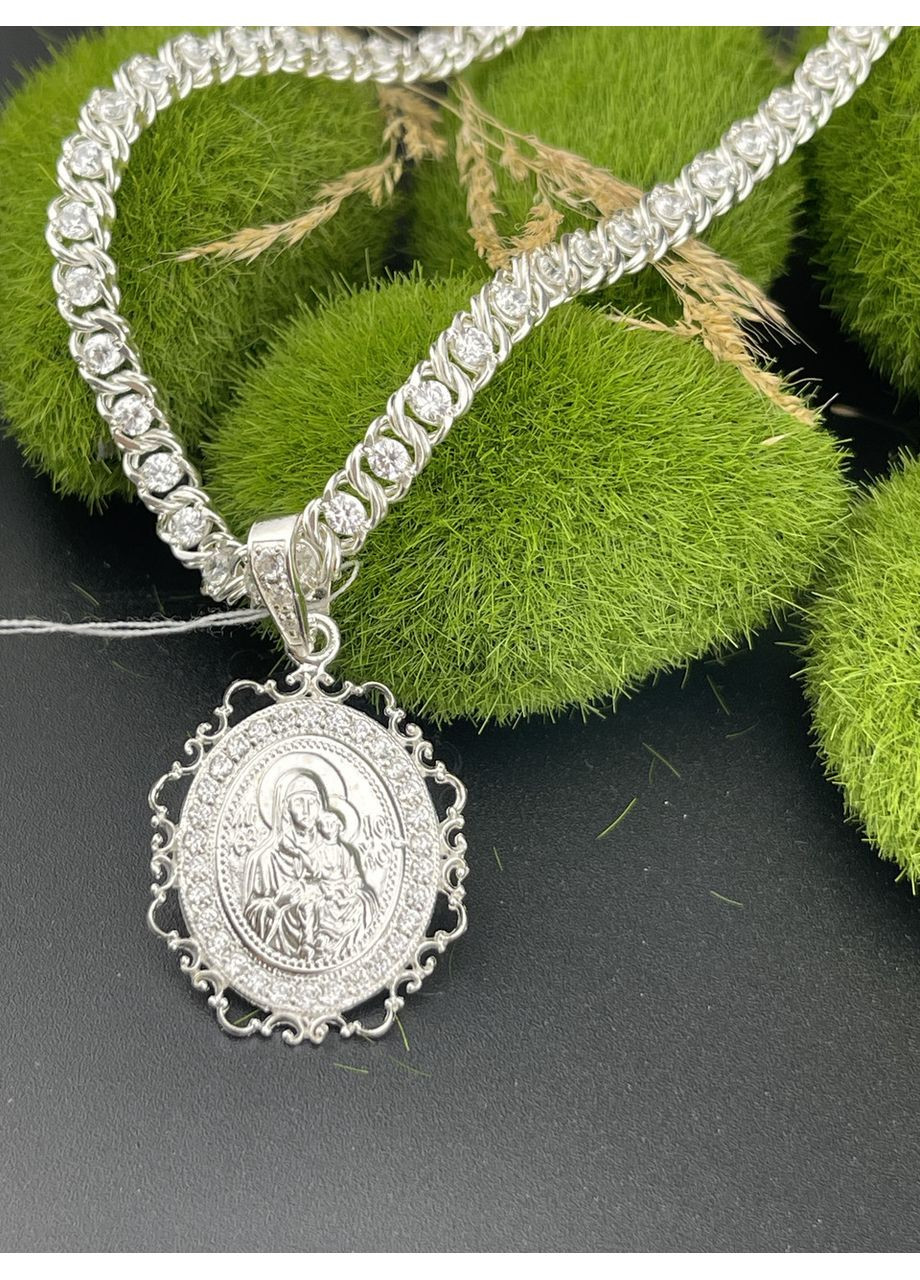Серебряный женский набор Цепочка и Иконка 925 Харьков No Brand (323017154)