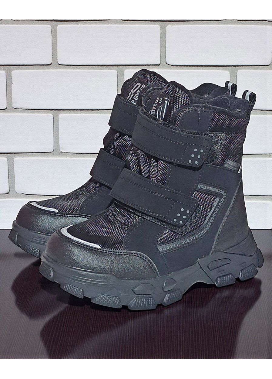 Зимові дутики на овчині для хлопчика,термочеревики на овчині для хлопця,зимові черевики на липучках Tom.M (366038800)