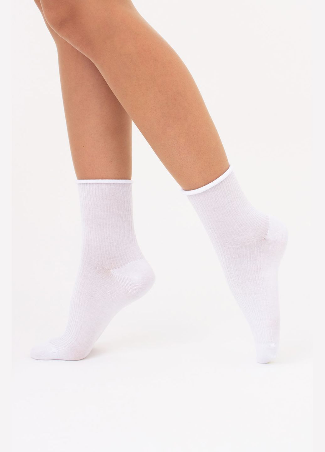 Белые носки классические Giulia однотонные (302297386)