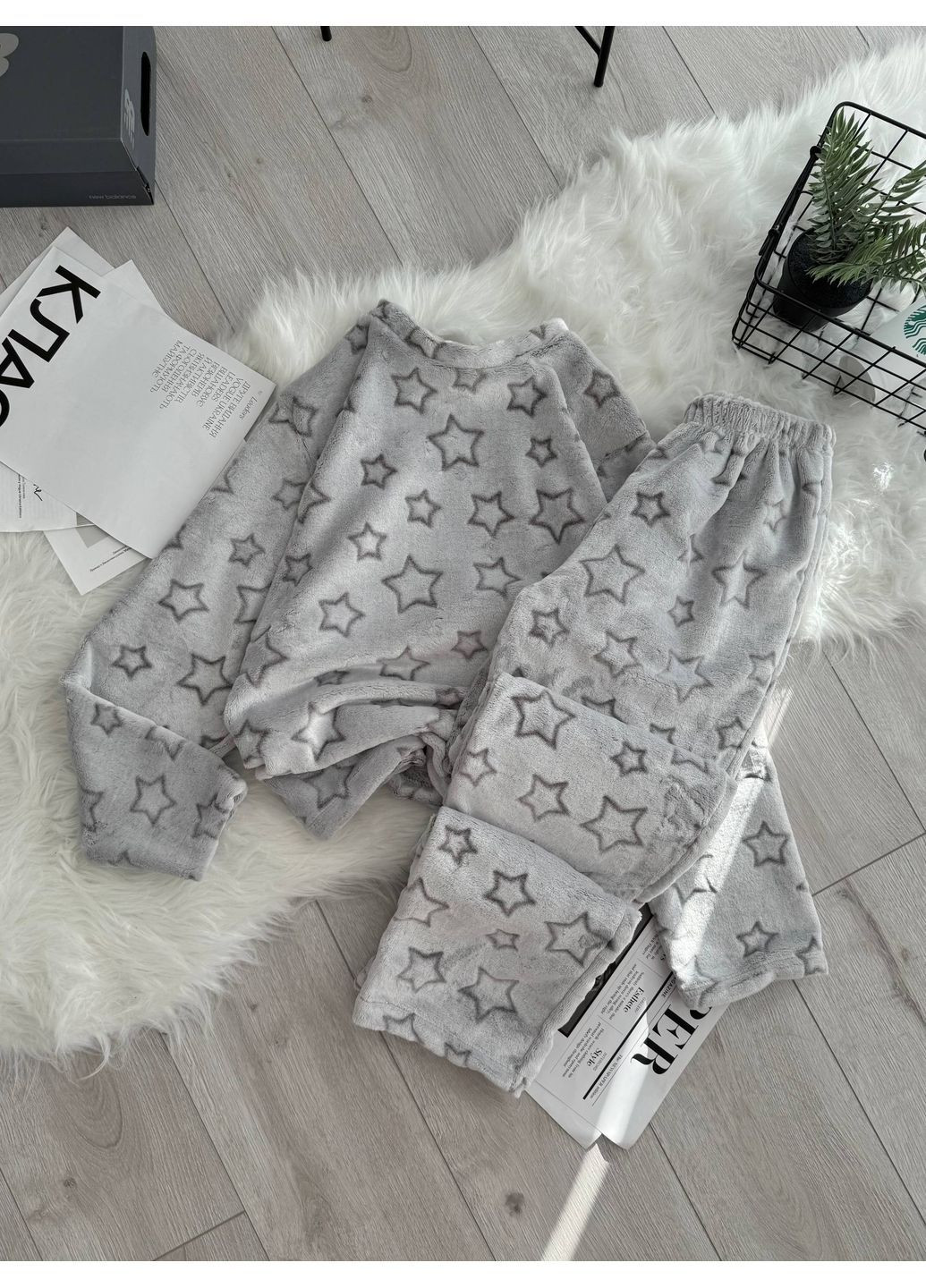 Сіра жіноча махрова піжама Osoblyva