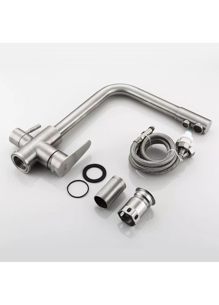 Змішувач для кухні на дві води F4348, сатин Frap (371644806)