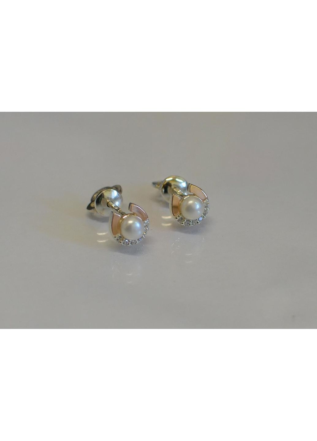 Сережки гвоздики з жемчугом Silver Style (367112301)