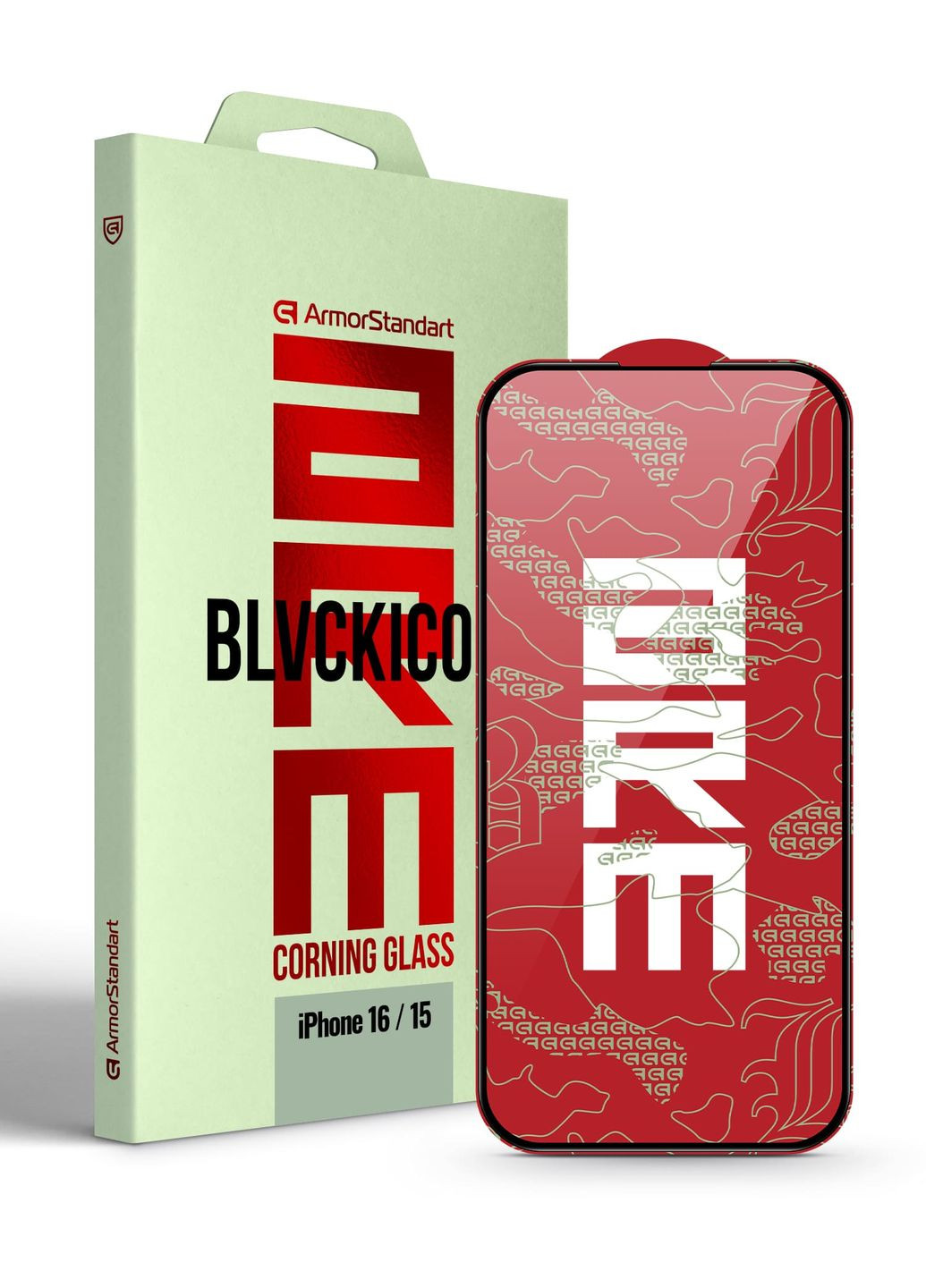 Защитное стекло Corning Black Icon для Apple iPhone 16/15 (ARM79552) ArmorStandart (371915043)