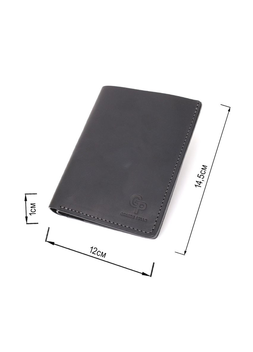 Кожаное портмоне с монетницей и держателем для AirTag мужское черное (sku_11623) No Brand (327819626)