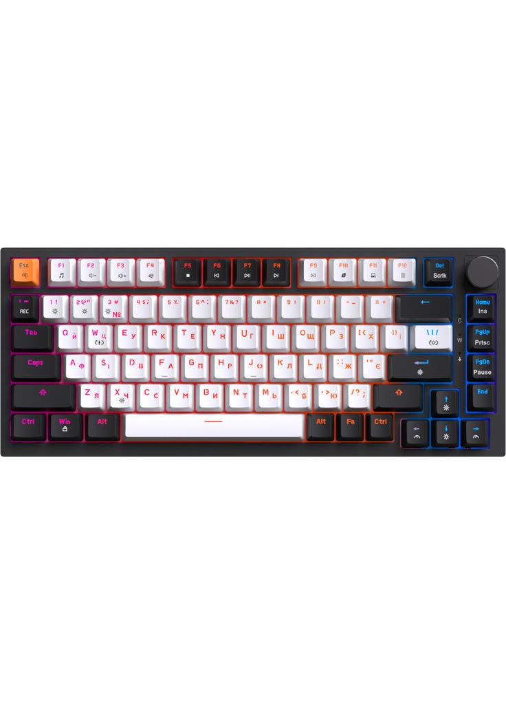 Клавіатура MK160B Hot-Swap Red Swich RGB USB UA Black (MK160B) GAMEPRO (306461297)