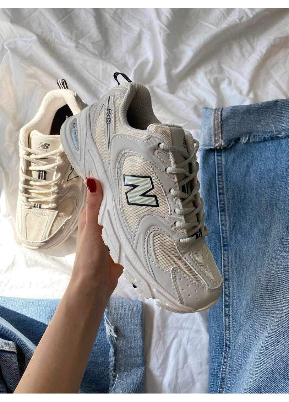 Кроссовки женские New Balance 530 Ivory MR530SH Нью Беланс 530 No Brand бежевые демисезоны (366196260)