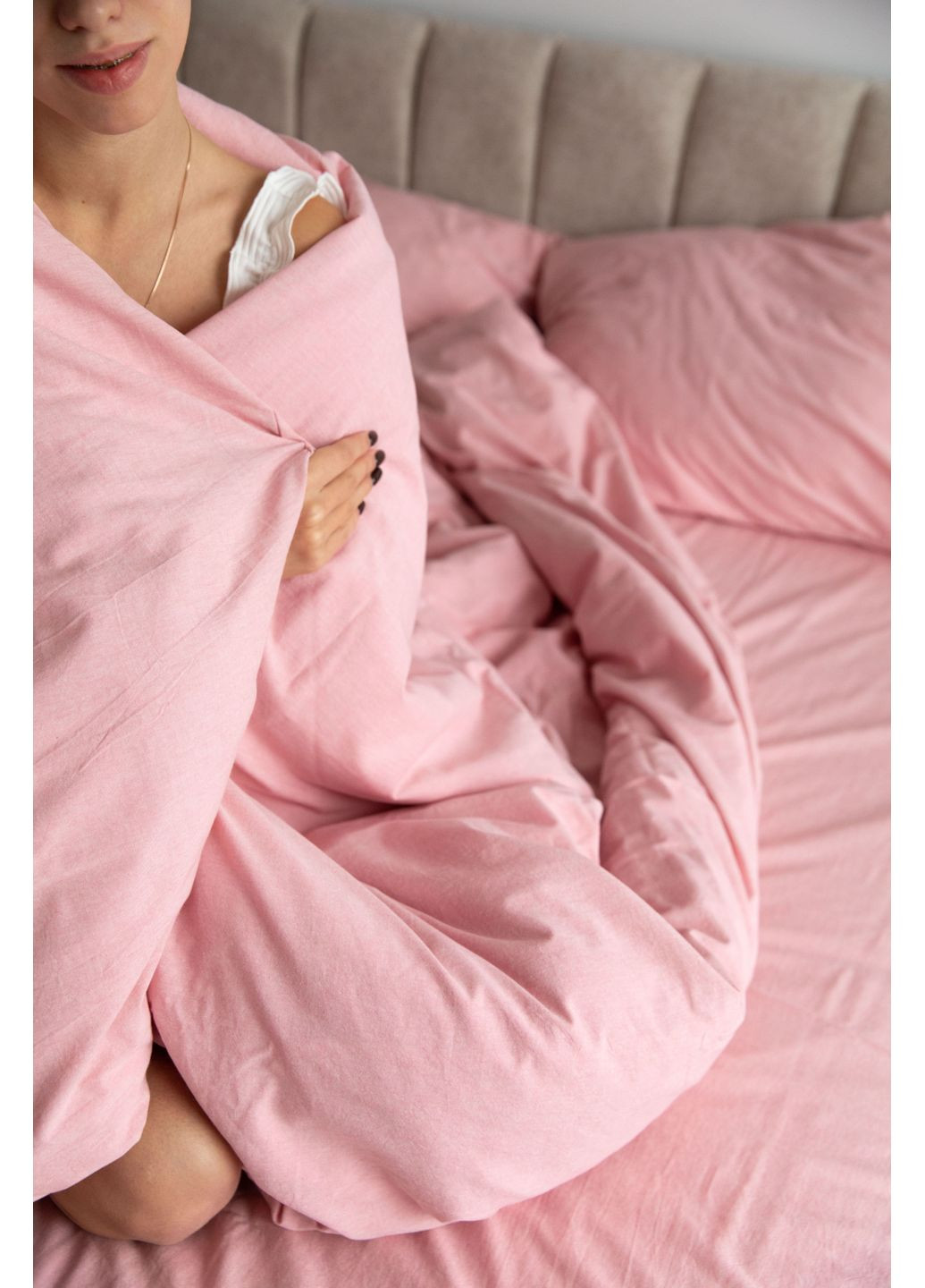 Постільна білизна варена бавовна "Білий" Сімейний, Класичне простирадло, наволочки 50х70 IN.HOME_UA (371141793)