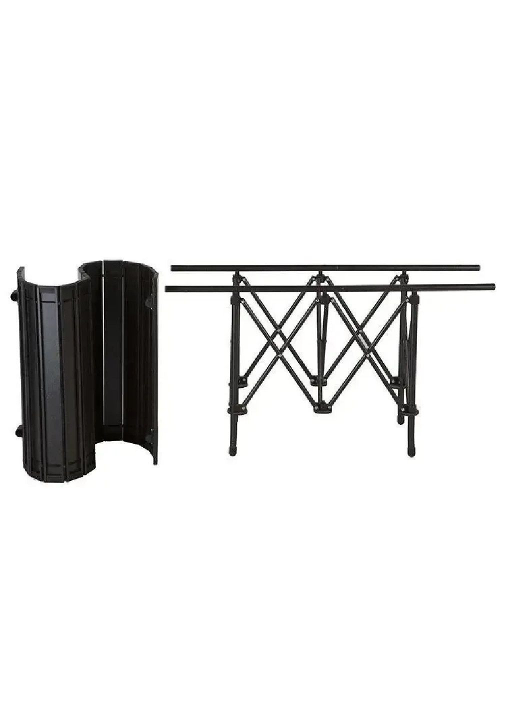 Стіл складаний прямокутний з чохлом для пікніка походів туризму кемпінгу відпочинку на природі 95x57x50 см (476680-Prob) Чорний Unbranded (288044370)