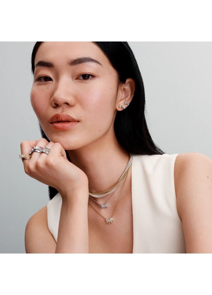 Каблучка Пандора "Іскристий бант" з покриттям 14k золотом 163511C01 Kabluchka (355345411)