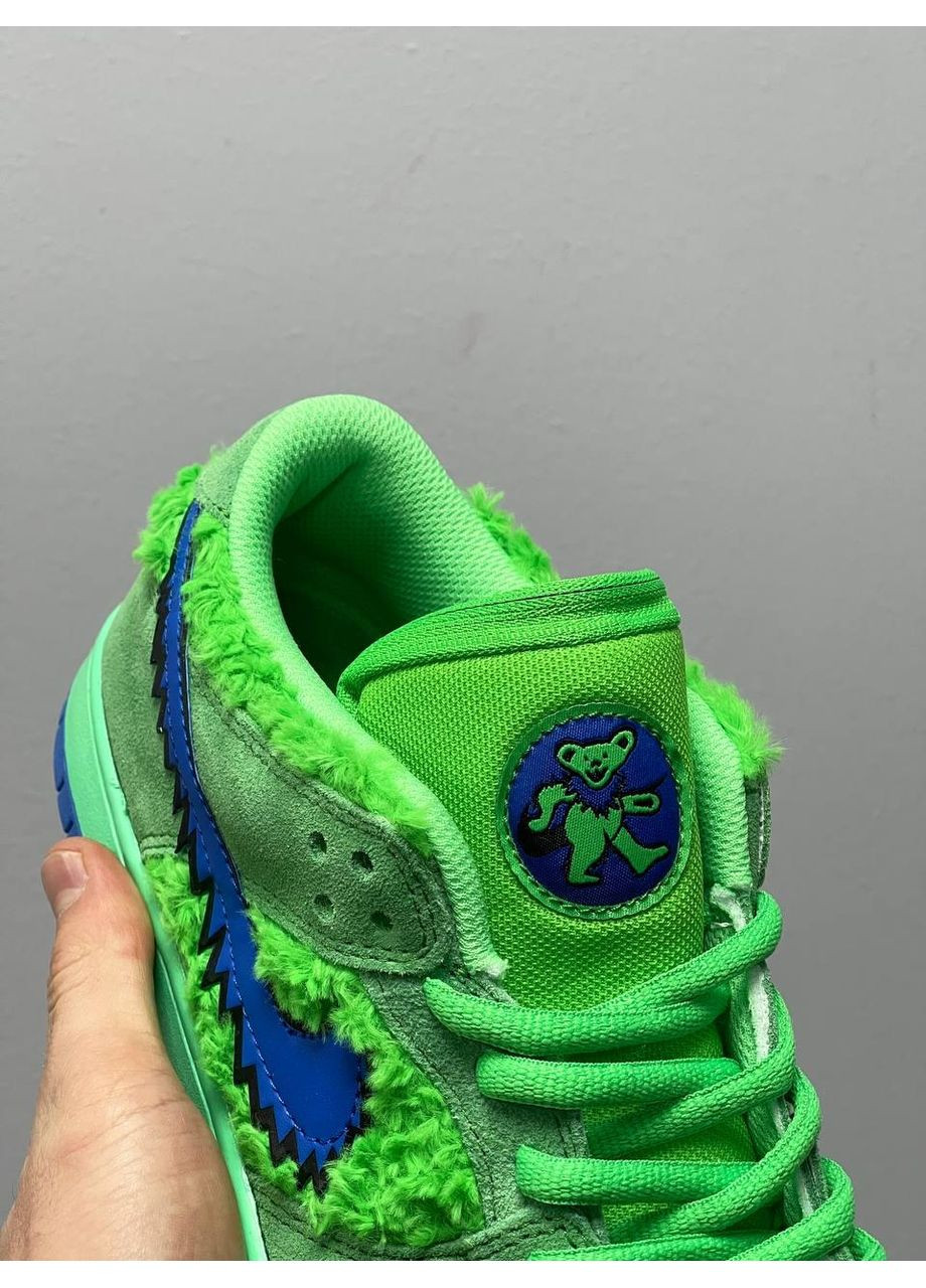 КРОСІВКИ ЖІНОЧІ NIKE SB DUNK X GRATEFUL DEAD BEARS GREEN НАЙК СБ ДАНК No Brand сірі демісезони (367173311)