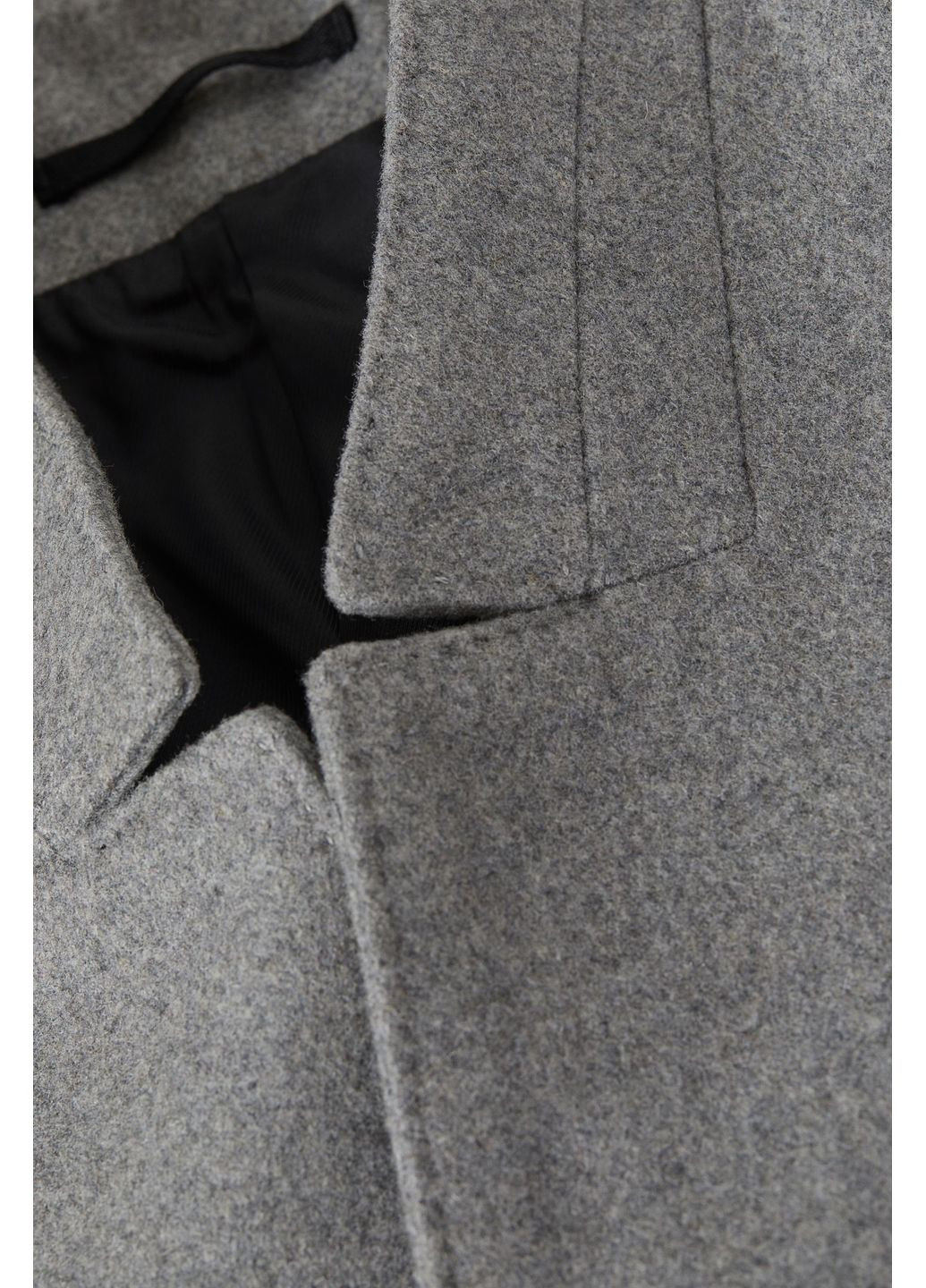 Серое демисезонное Пальто шерсть бленд H&M