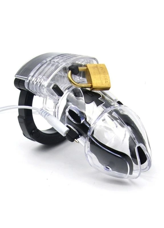 Мужской пояс верности електро-секс Estim Male Chastity Cage прозрачный Bdsm4u (382519149)