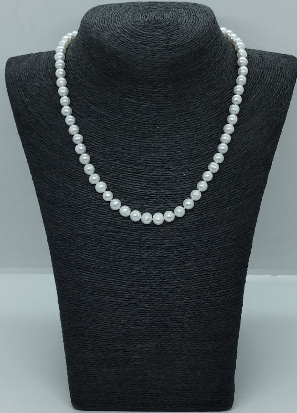 Ожерелье из речного жемчуга белого цвета L=47 см Ø=7 мм No Brand (299153560)