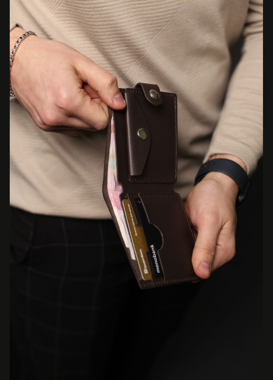 Гаманець чоловічий шкіряний коричневий SKILL (299711780)