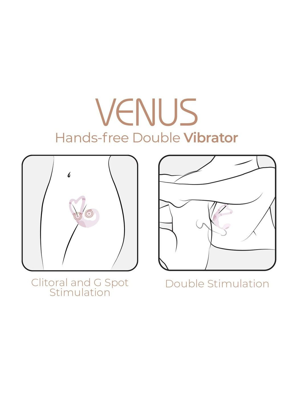 Смарт-вібратор для пар Venus + APP, подвійний, можна носити під одягом, 10 режимів Adrien Lastic (334000971)