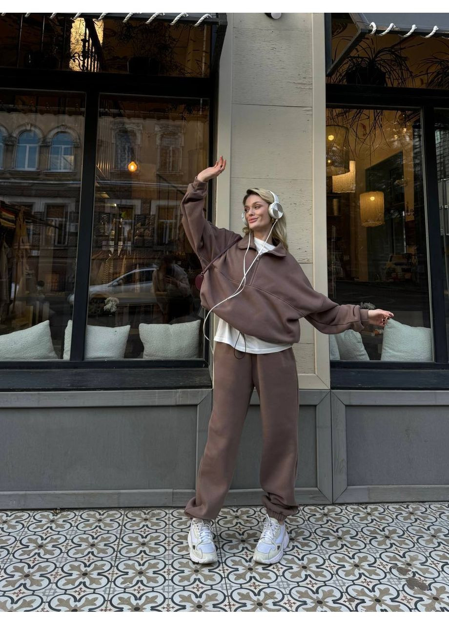 ✨ Теплий спортивний костюм з тринитки на флісі “Зимовий базовий” ✨Ознайомтесь з розмірною сіткою DK/DL Мода без кордонів (360514744)