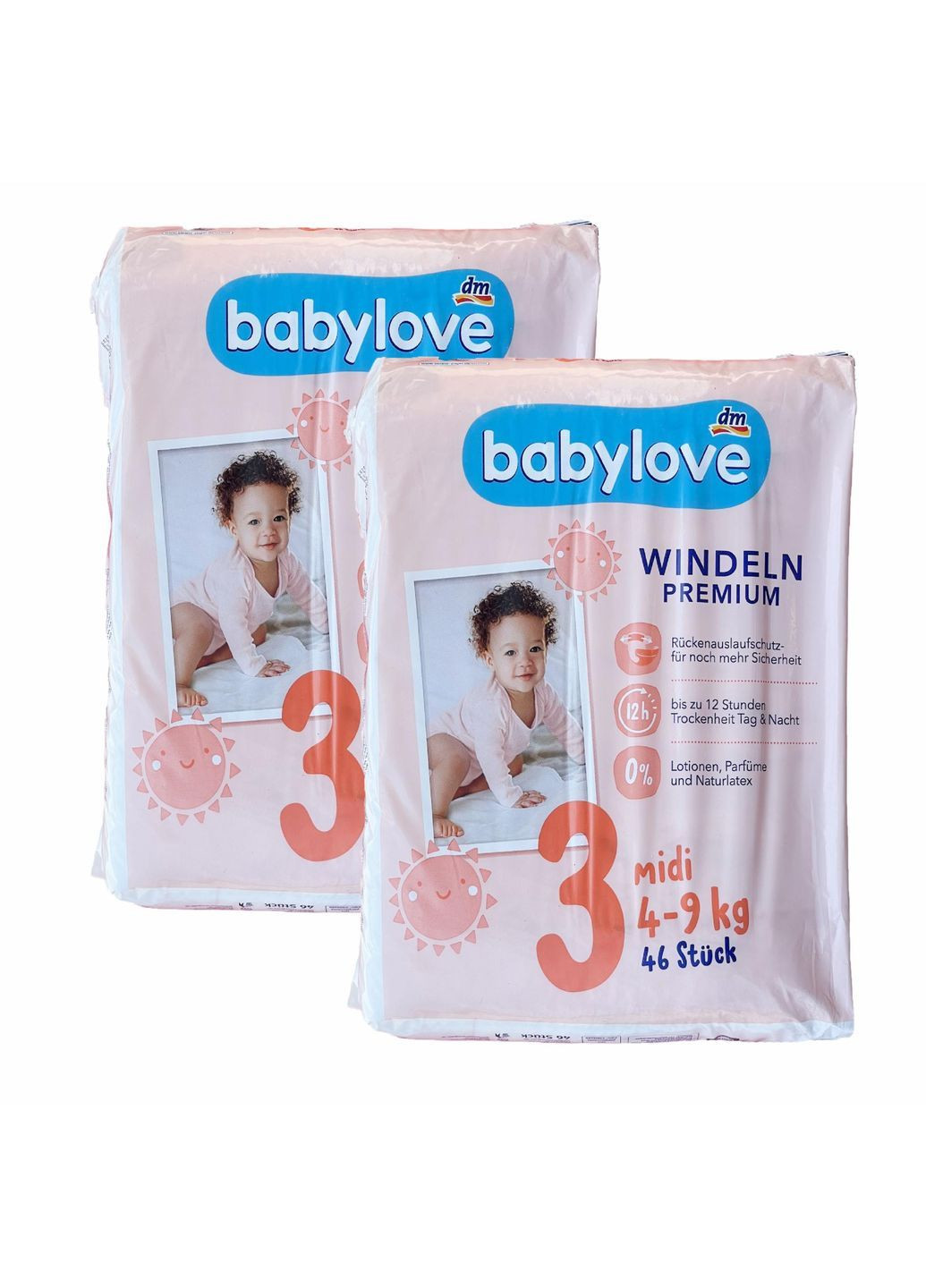Підгузки Premium 3 Midi (4-9 кг) 92 шт BabyLove (369458299)