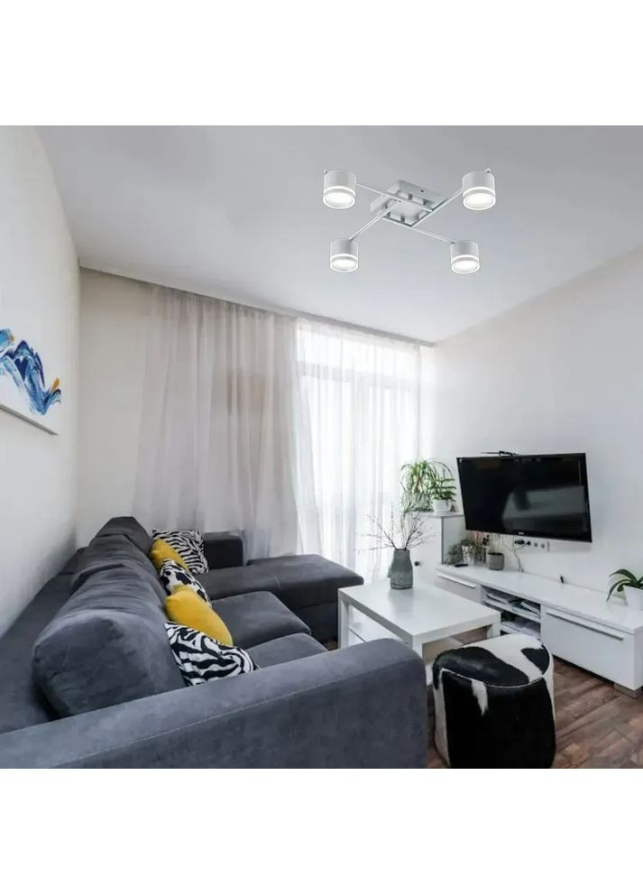 Люстра GELA 4R 600x600x120 мм Белая на 4 лампы GX53 ESLLSE (365650716)