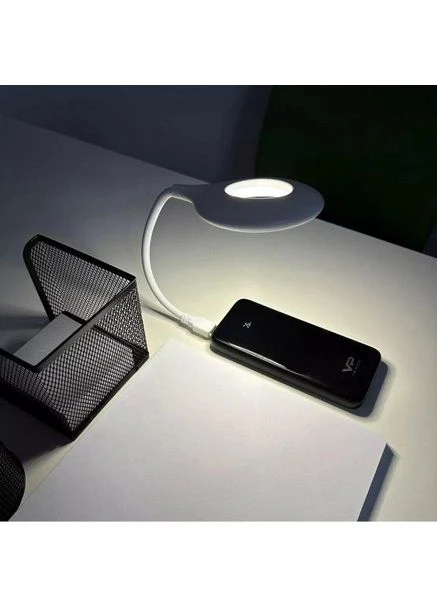 Гибкая USB лампа с голосовым управлением с зарядкой от Power bank белая / Светодиодный фонарь LK-50 Military Equipment (372114026)