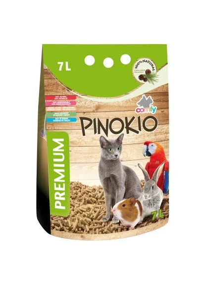 Наповнювач для туалету Pinokio деревний 7 л (5905546142427) Comfy (397880160)