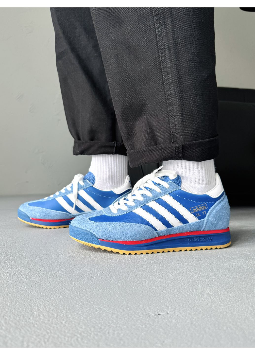 КРОСІВКИ ЖІНОЧІ ADIDAS SL 72 RS BLUE / WHITE АДІДАС СЛ 72 No Brand білі демісезони (369387731)
