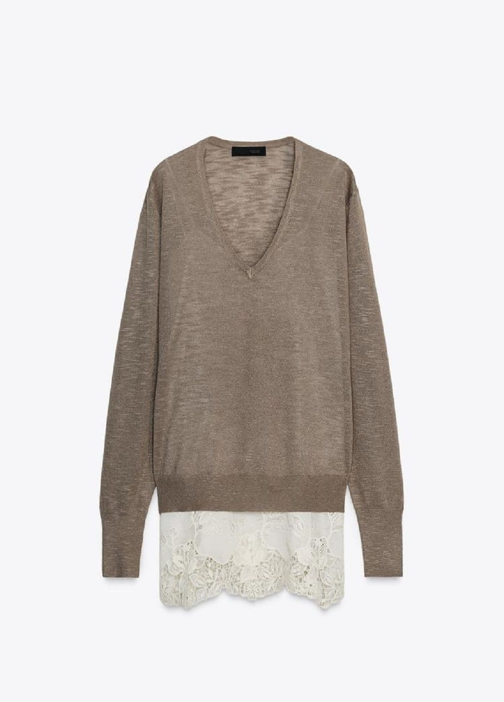 Бежевый демисезонный свитер Zara