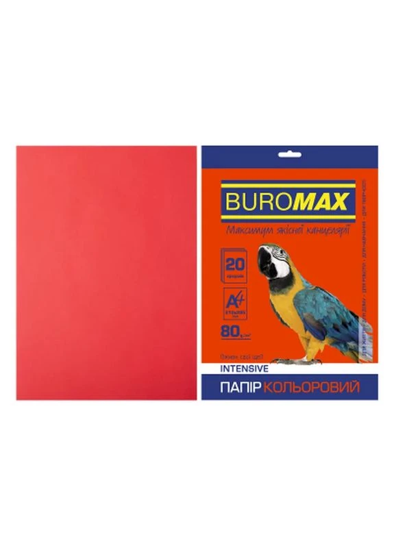 Папір А4, 80g, INTENSIVE red, 20sh (BM.2721320-05) Buromax (399638393)